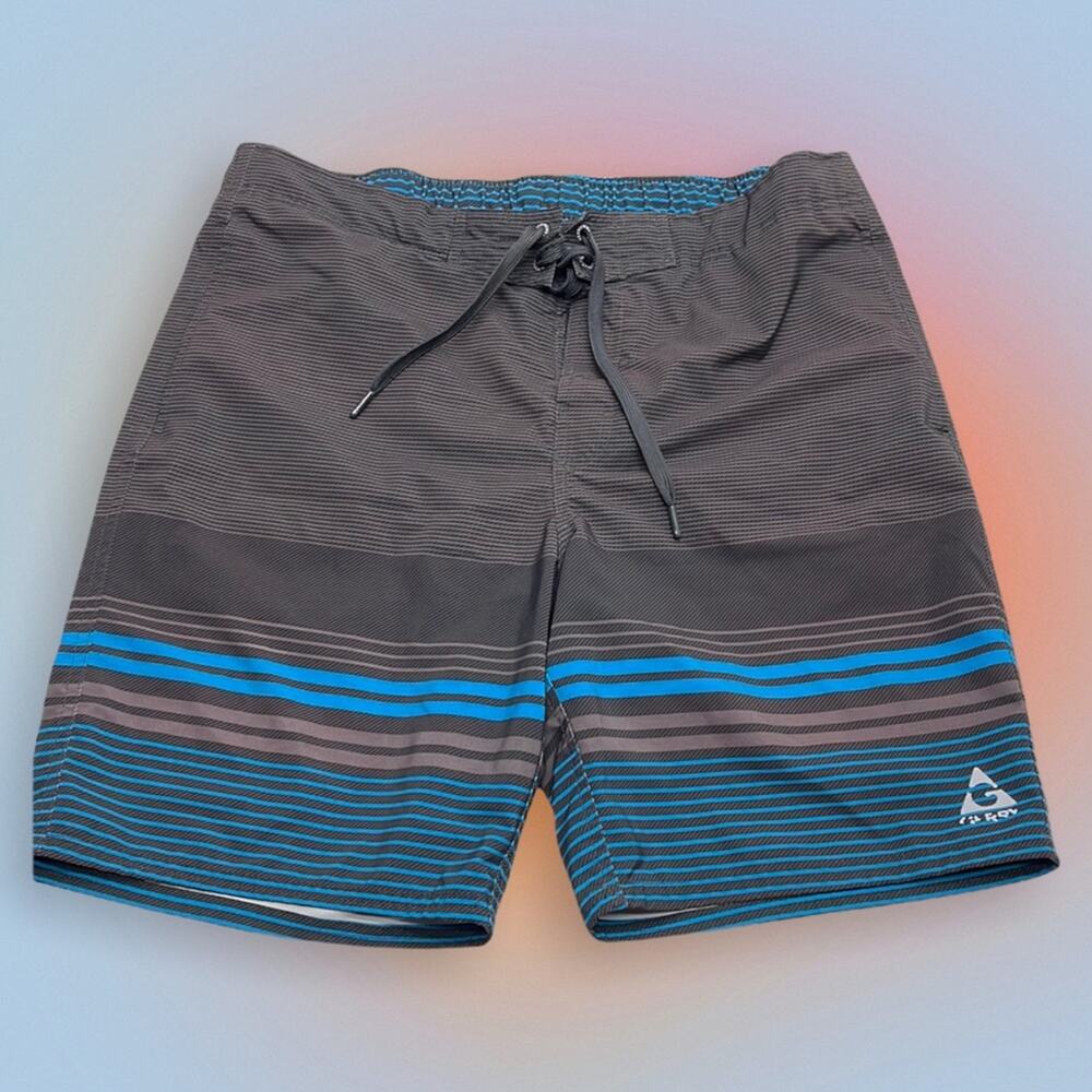 GERRY Men’s XL Black Blue Swim Trunks